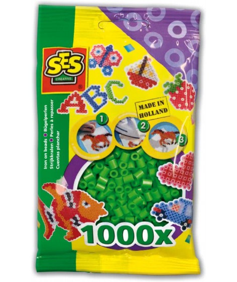 Strijkkralen SES: 1000 stuks groen